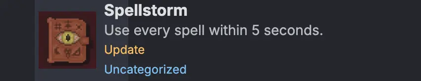 Spellstorm achievement after using every spell quickly in Orc Incremental