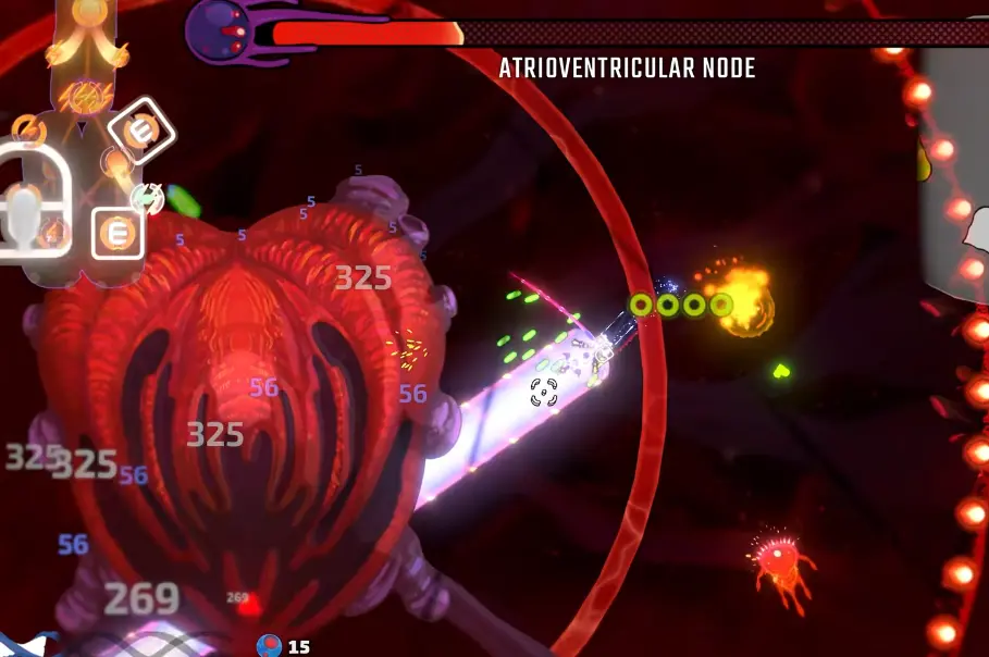Crossing laser grid attack from the Atrioventricular Node in Pathogenic