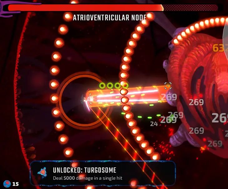 Turgosome unlocked after dealing 5000 damage in one hit during a Pathogenic Heart fight