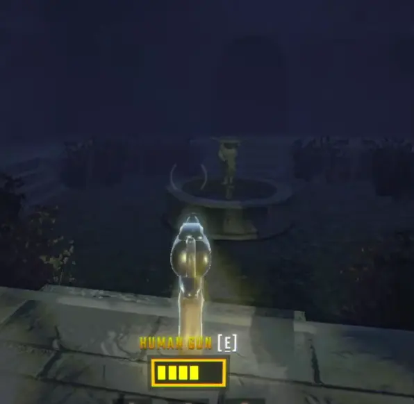 Human Gun revolver equipped with its weapon status bar visible in R.E.P.O.
