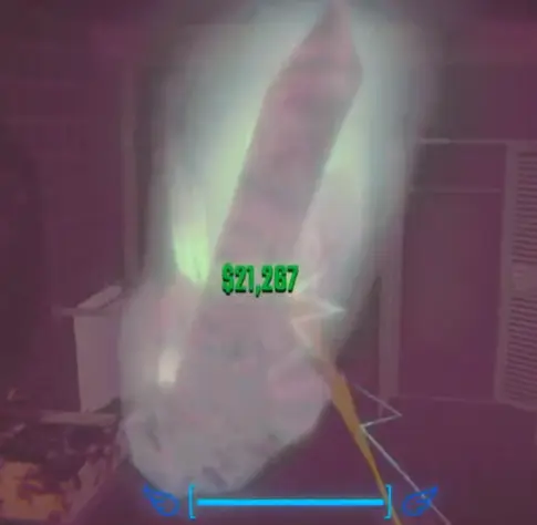 Large glowing crystal showing a value of $21,267 in Sunstone Valley Resort