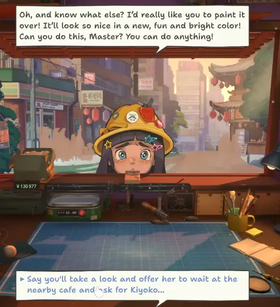 ReStory choice where I tell Yui to wait at the nearby cafe