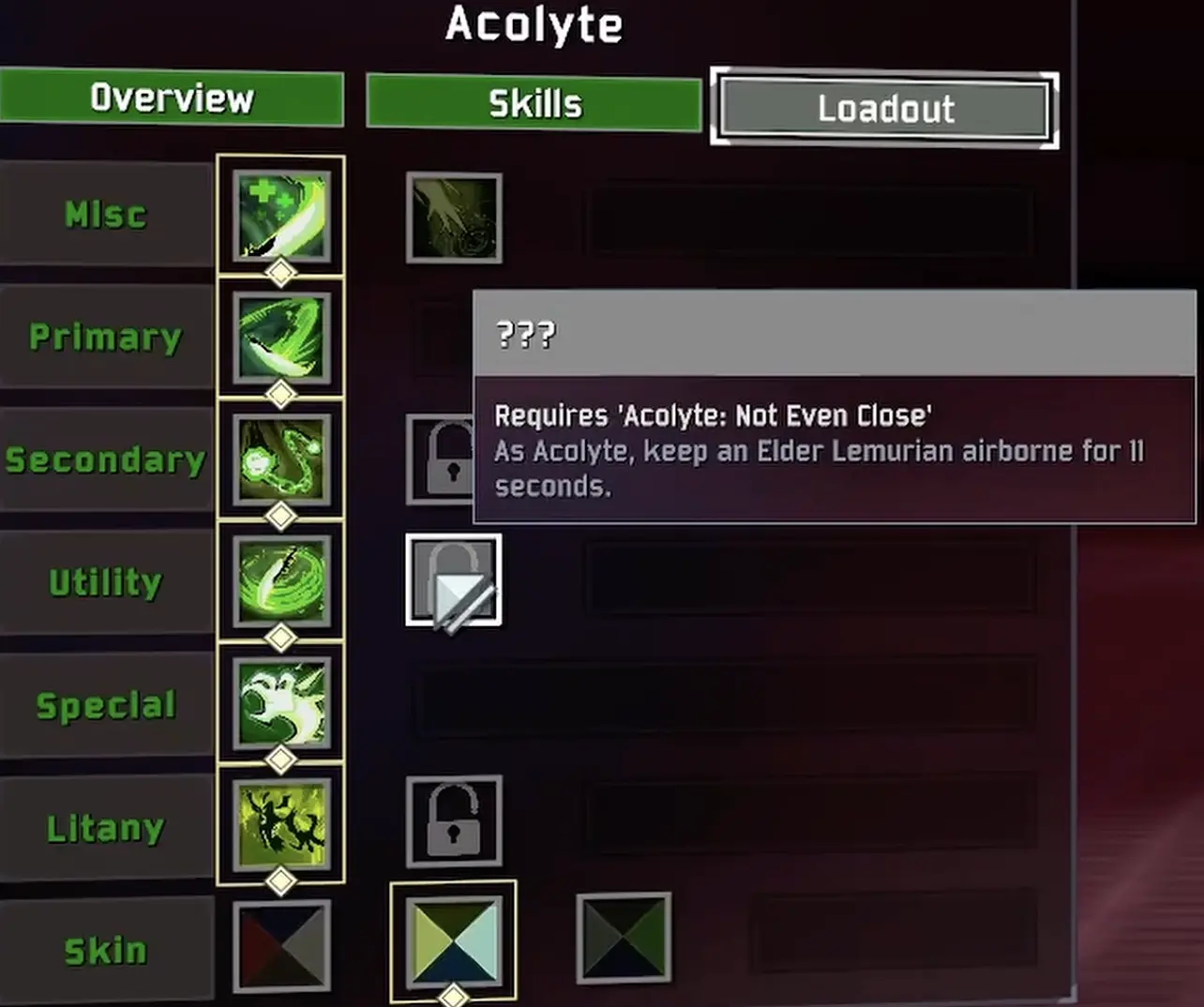 Acolyte Not Even Close challenge requiring an Elder Lemurian to remain airborne for 11 seconds
