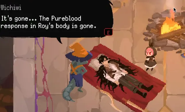 Witchiwi confirming that the Pureblood response in Roy's body is gone