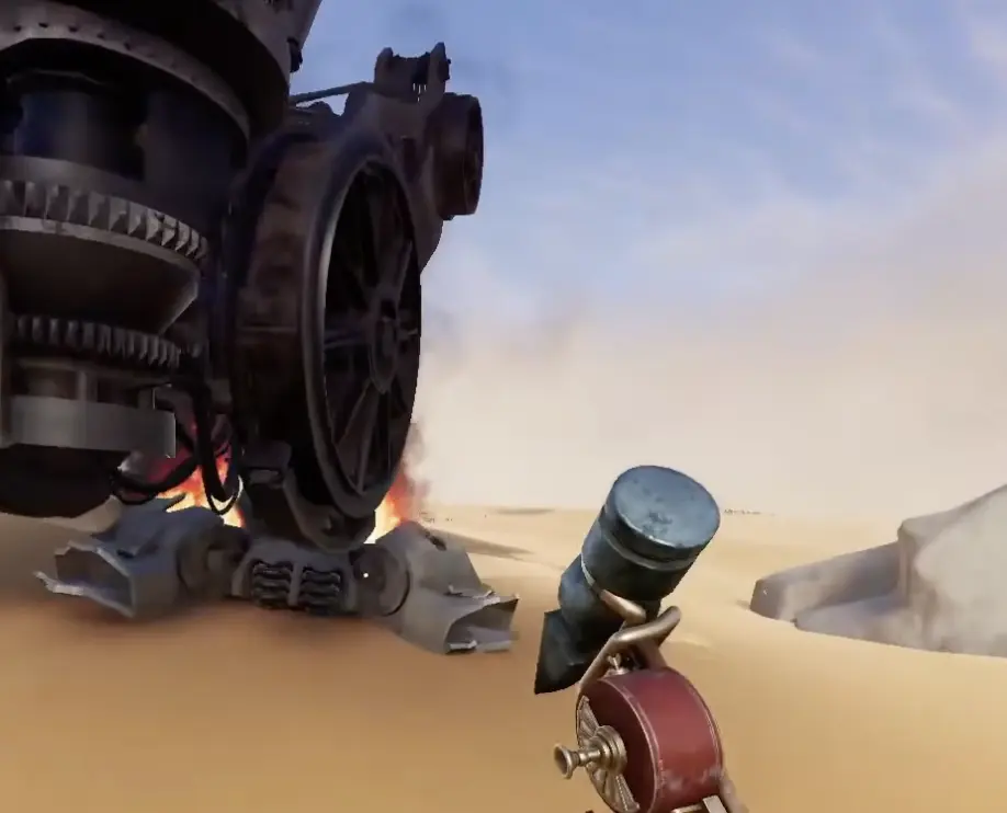 SAND Raiders Trampler legs and flywheel damage area