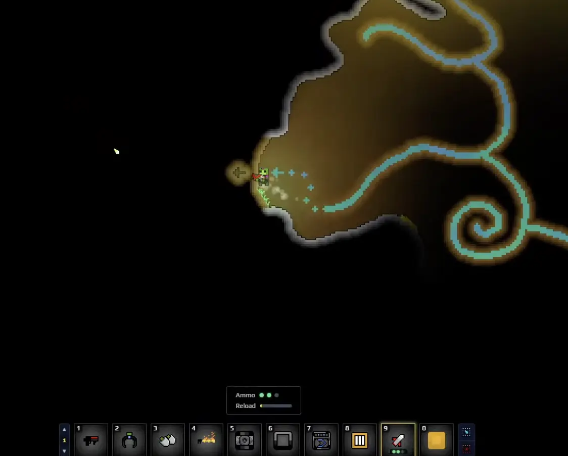 Sandustry Artifact maze entrance with a Flashlight equipped