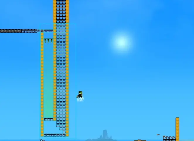 Sandustry factory section selected with the C selection tool before copying