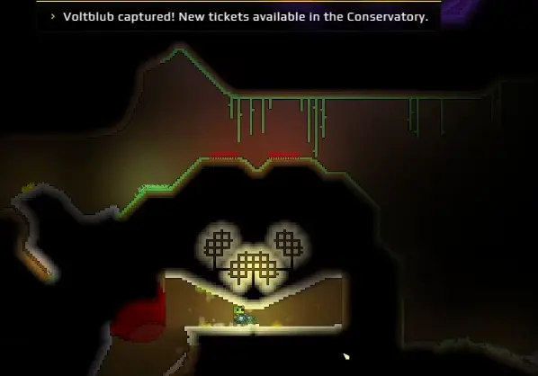 Sandustry Conservatory showing 3 of 5 creatures discovered and 6 of 11 rewards unlocked