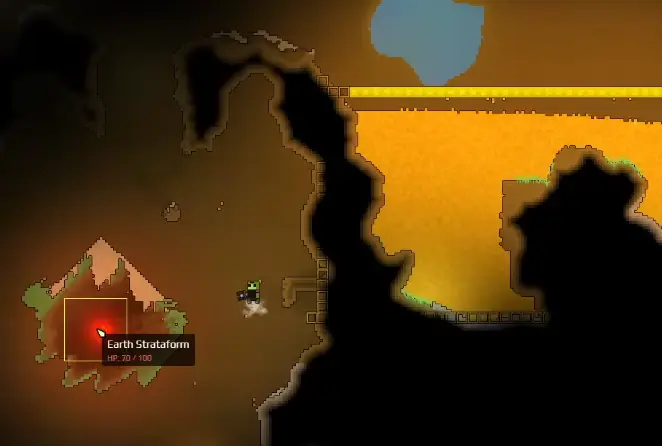 Sandustry Earth Strataform live core growing underground during the Secure the Stratacore objective