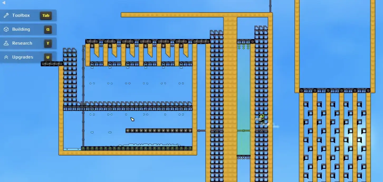 Sandustry main Water network filling a factory receiving pool