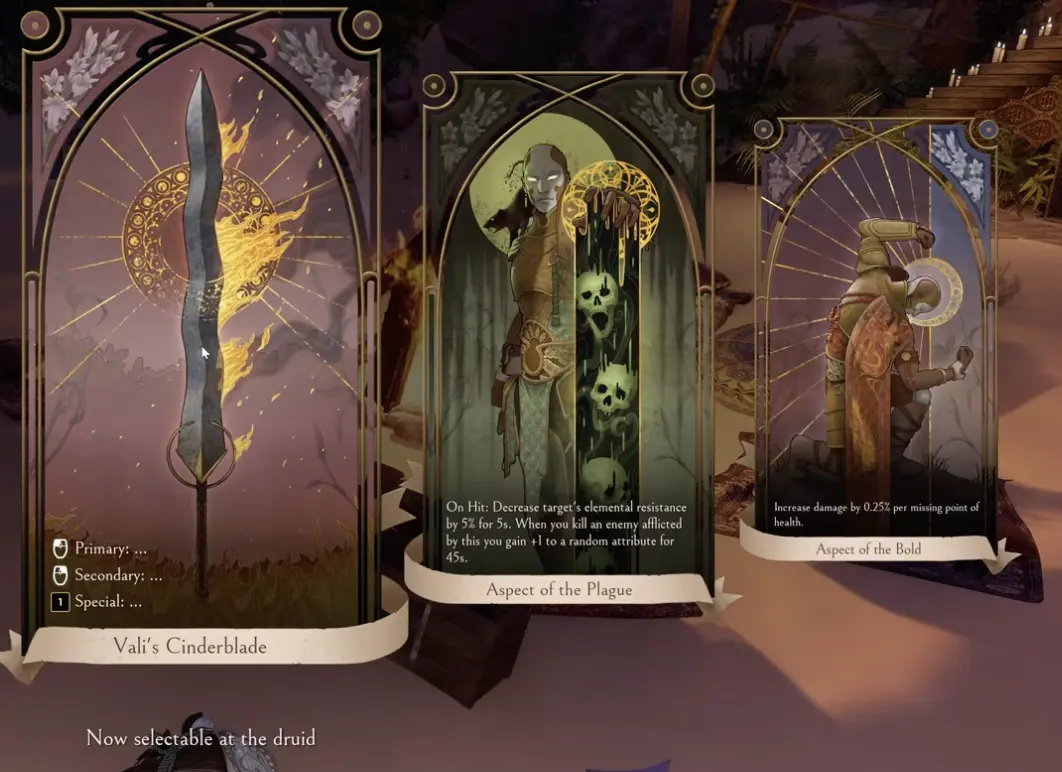 Serpent's Gaze unlock screen showing Aspect of the Bold