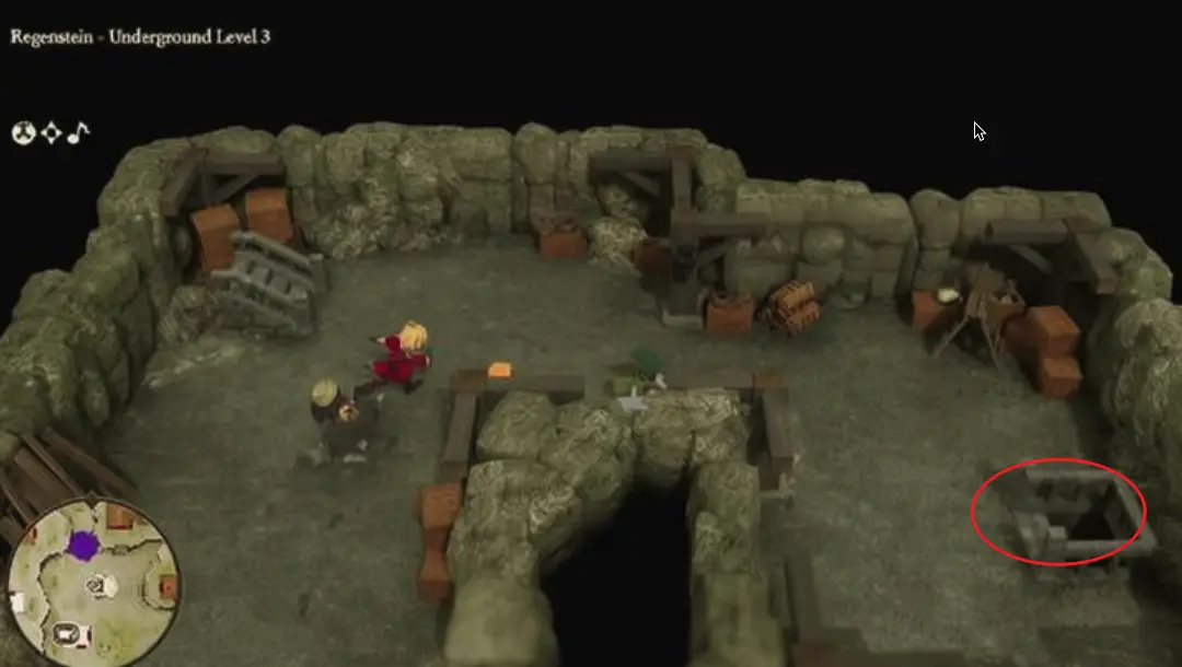 Boomerang chest location in Regenstein cave.