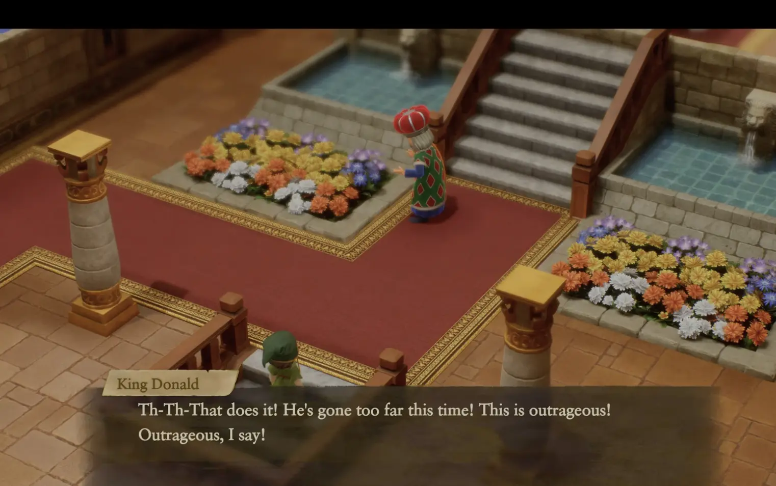 King Donald granting the Yellow Shard in DQ7 Reimagined.