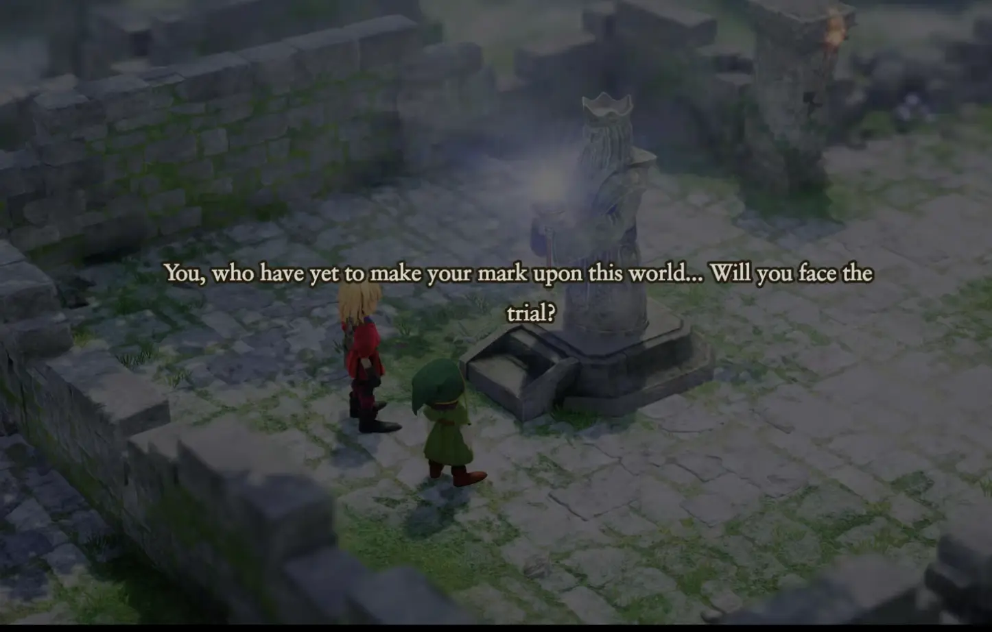 The Sage Statue in the Shrine of Mysteries, DQ7 Reimagined.