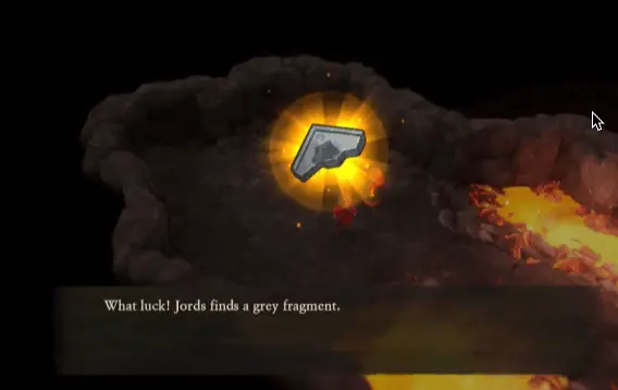 Grey Fragment in Burnmont lava.