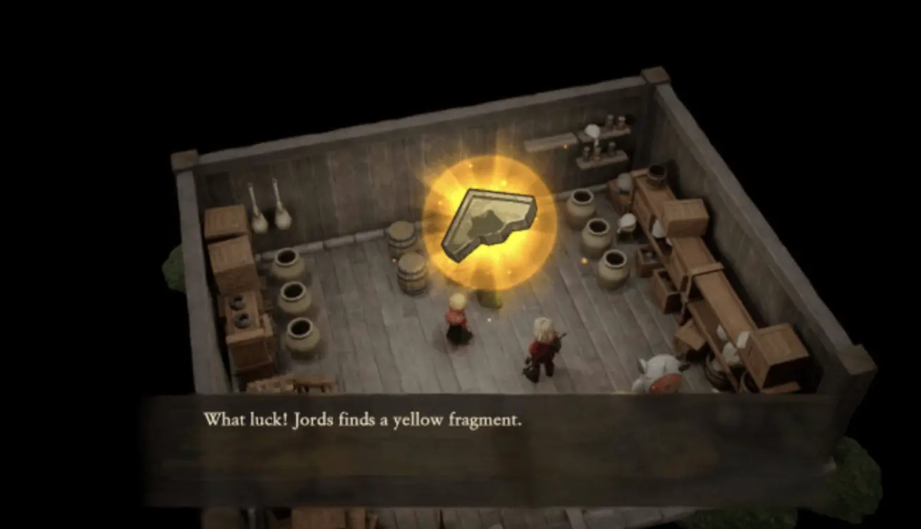 Yellow Fragment in Institute Storeroom Past