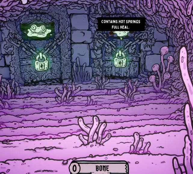 Shroom and Gloom Forgotten Path branch offering hot springs or card removal