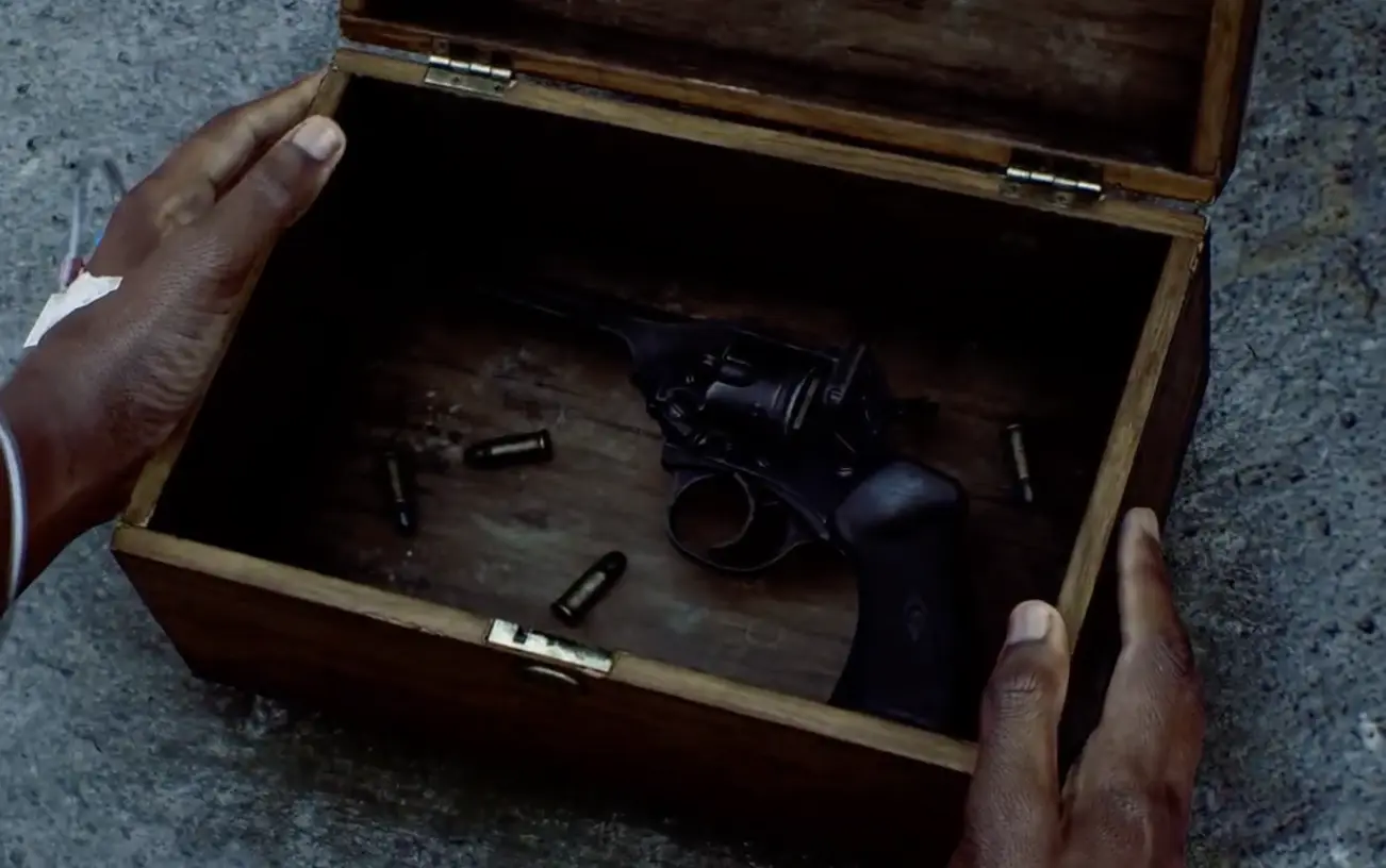 Handgun left by Richard in Town Square during Silent Hill Townfall Part 2