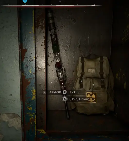 AKM-9B unique weapon safe near the SWYD-West checkpoint