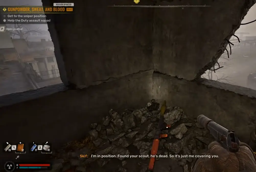 Duty sniper position during Gunpowder Sweat and Blood