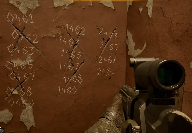 2469 wall clue in the Anomalous Apartments during Shadows of the Past