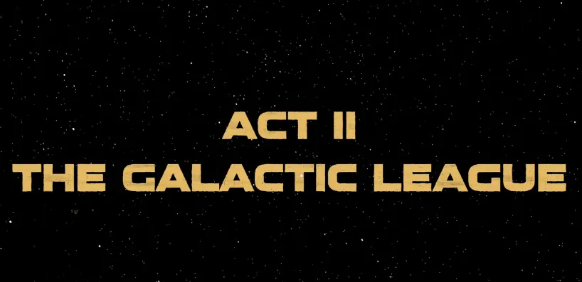 Star Wars Galactic Racer screen showing Act 2 The Galactic League unlocked