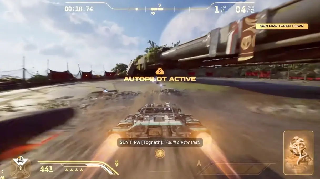 Star Wars Galactic Racer Autopilot Ability active during an unfamiliar section