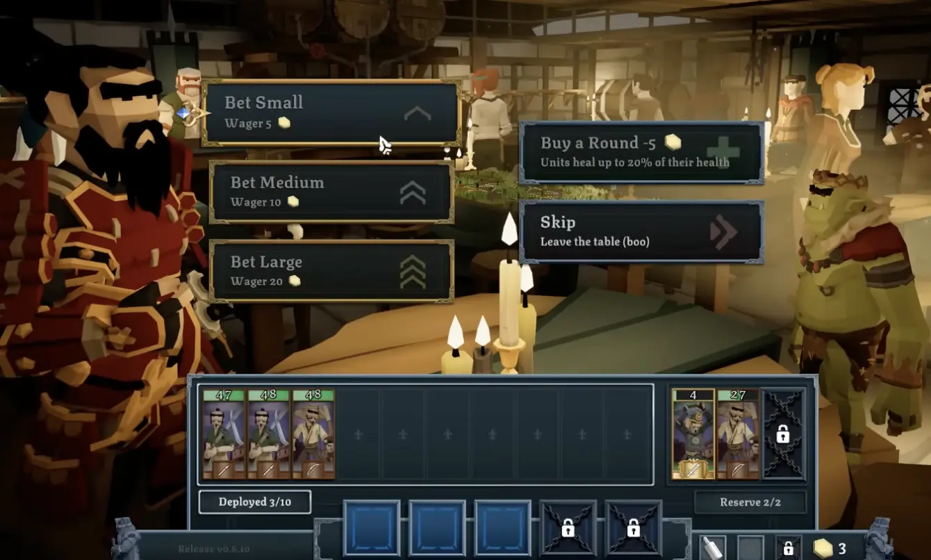 Tabletop Tavern reserve slots, tavern healing, and village recovery options