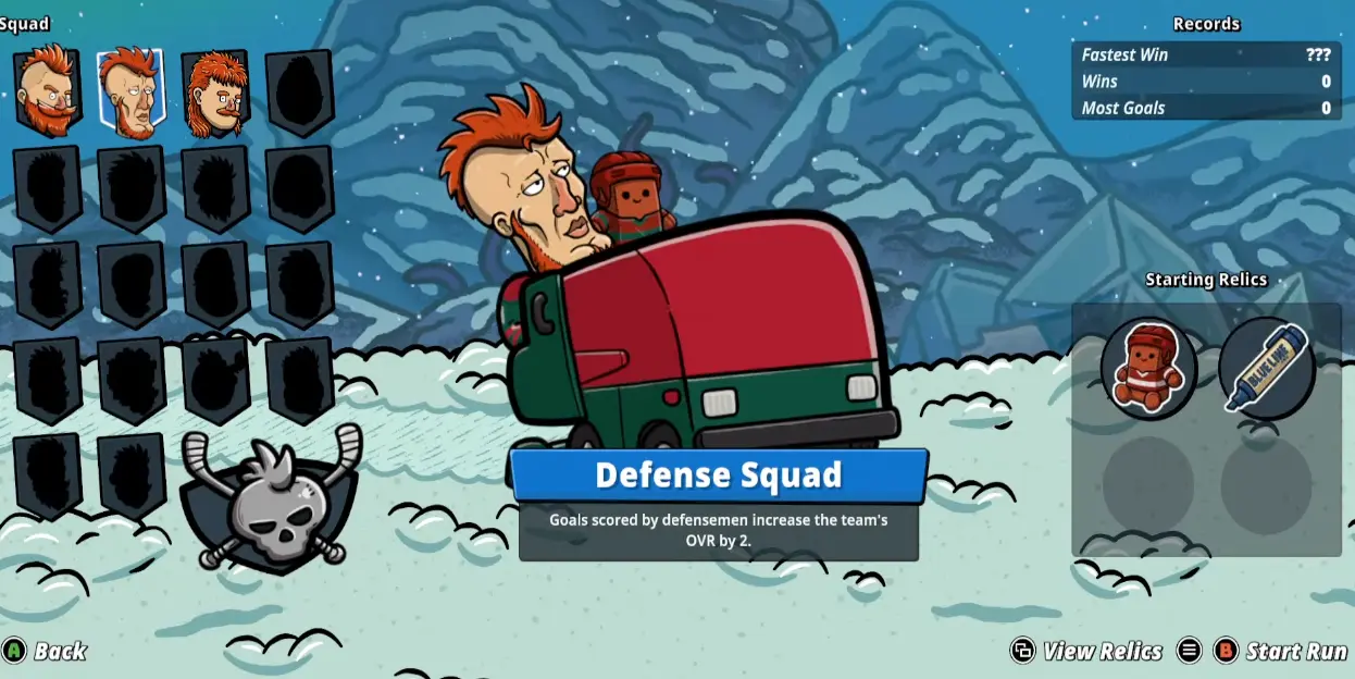 Defense Squad selection card showing the team OVR bonus earned when a defenseman scores