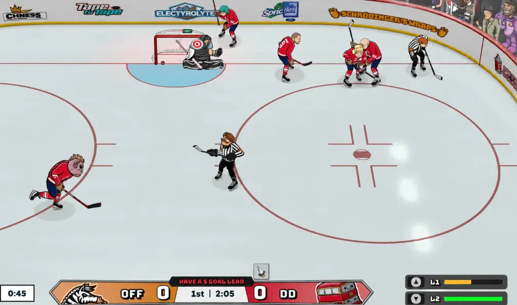 Double Decker Squad match showing yellow L1 stamina and a fresher green L2 stamina bar