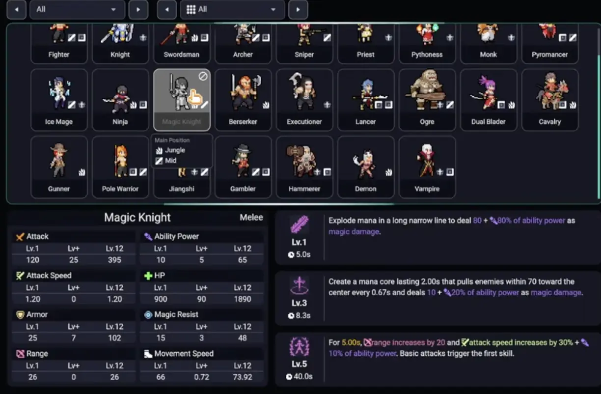 Teamfight Manager 2 draft screen showing bans, picks, and champion selection