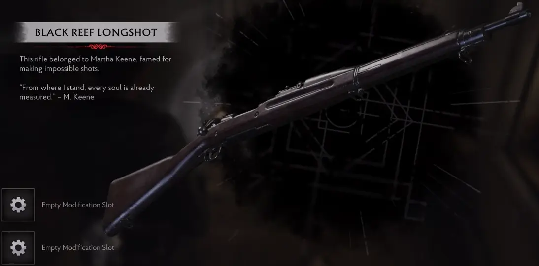 Black Reef Longshot rifle pickup in Akeley Memorial Hospital in The Sinking City 2