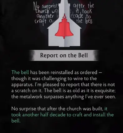 Report on the Bell used to calculate the 1672 floodgate code in The Sinking City 2