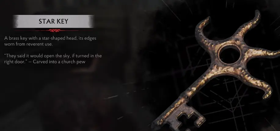 Star Key in the Redemption Church route in The Sinking City 2