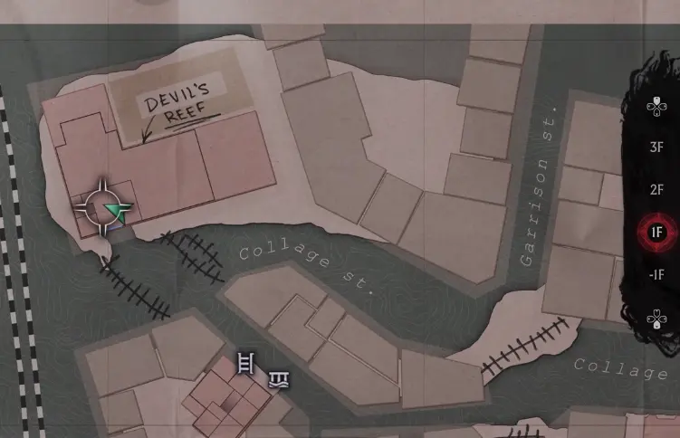 Devil's Reef Hotel map in The Sinking City 2