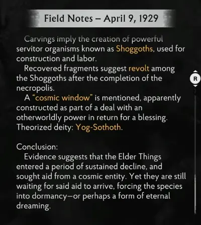 Elder Things necropolis in The Sinking City 2
