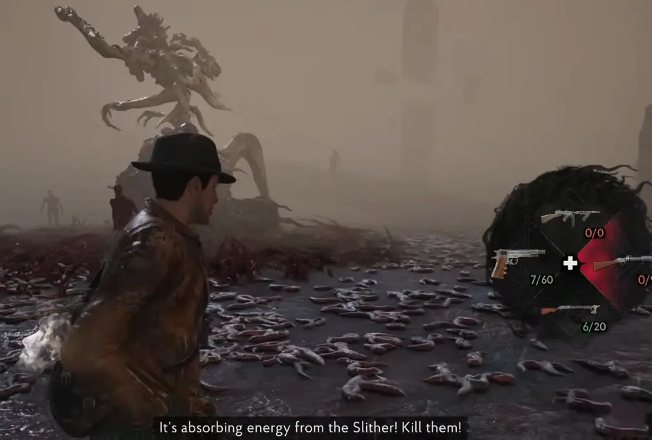 Final boss absorbing energy from Slither in The Sinking City 2