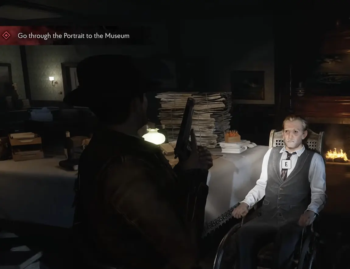 Go through the Portrait to the Museum objective in The Sinking City 2 Holloway Manor
