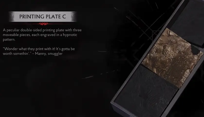Printing Plate C location in The Sinking City 2