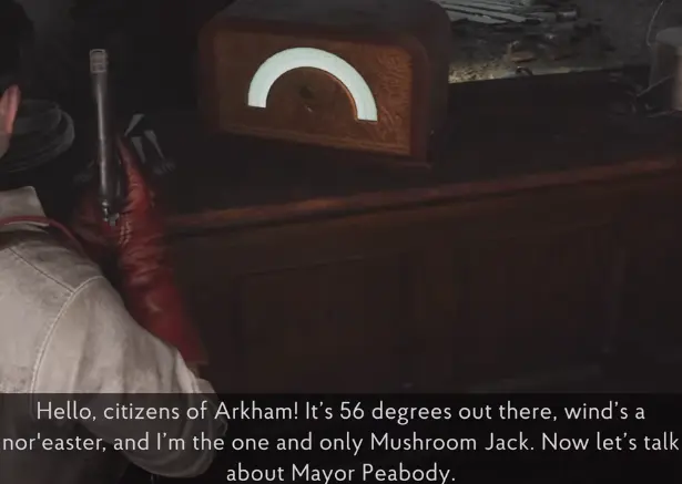 The Missing Mayor Mushroom Jack radio location in The Sinking City 2