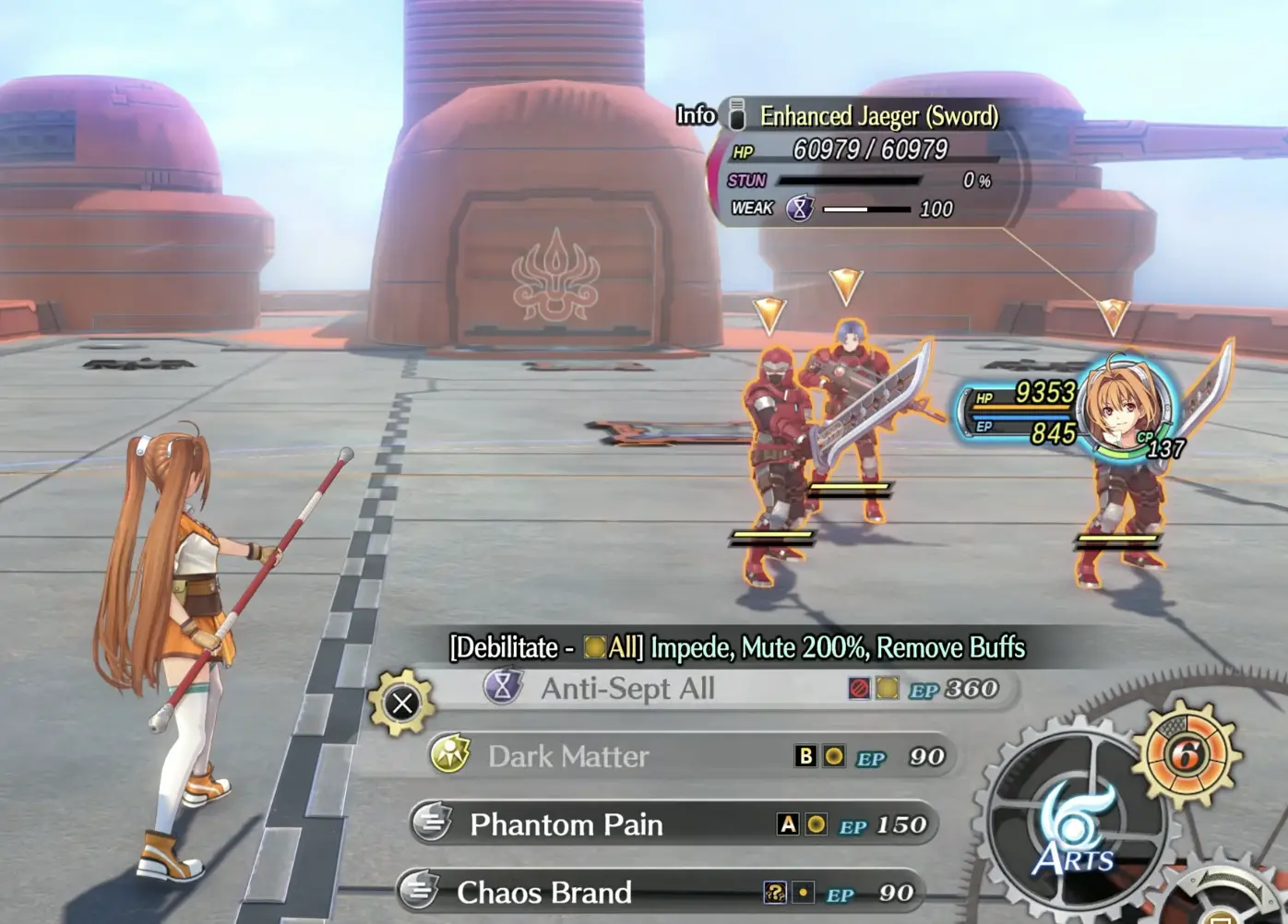 Estelle fighting Enhanced Jaegers alone on the Glorious in Chapter 6