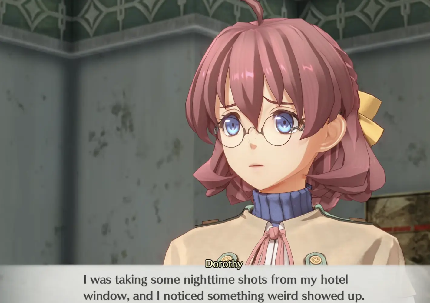 Dorothy showing evidence of the White Shadow during the Chapter 1 investigation in Ruan