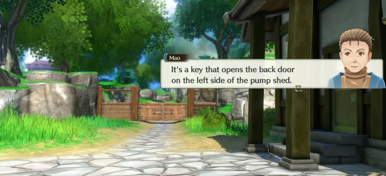 Key used to open the pump shed back door in Elmo Village