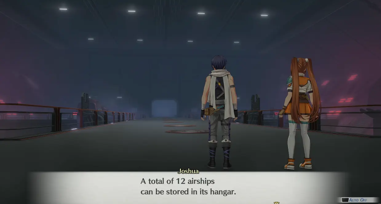 Glorious hangar containing multiple airships during the Chapter 6 escape
