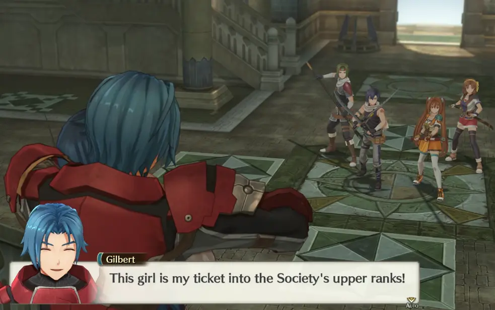 Gilbert holding a student hostage during the Jenis Royal Academy crisis