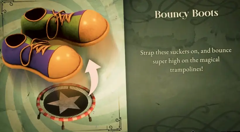 Bouncy Boots instruction card in Twisted Tower