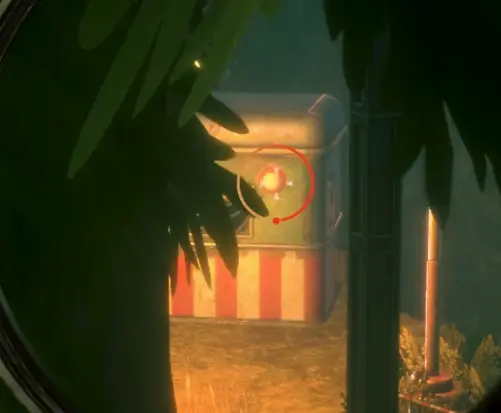 Red target near the Fairground Forest minigun in Twisted Tower