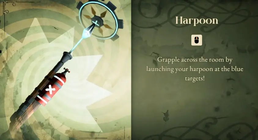 Harpoon traversal toy unlocked in the Twisted Tower Lobby