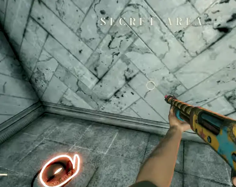Secret Area near the Valve Wheel route in Mermaid Palace in Twisted Tower