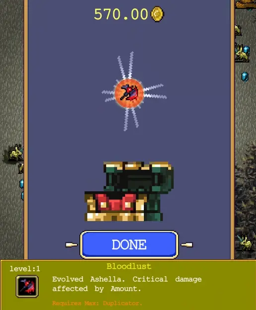 Bloodlust evolution made from Ashella and a Level 2 Duplicator